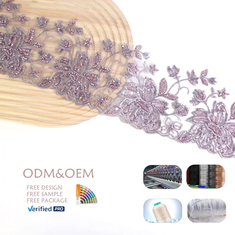 YG-5043-1 Polyester lace trim