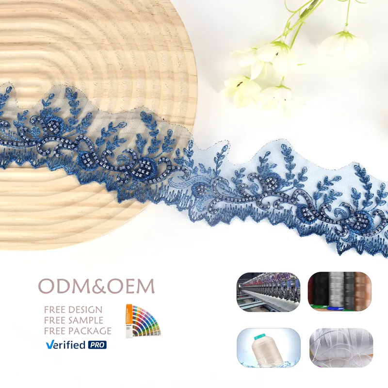 YG-5102 Polyester lace trim