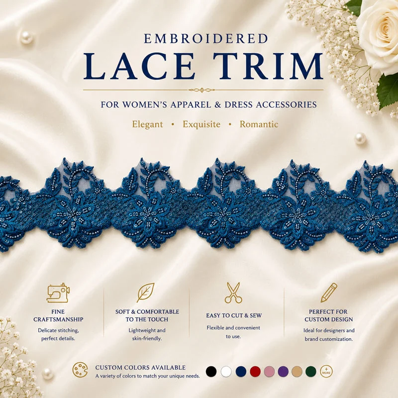 YG-5157 Polyester lace trim
