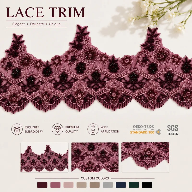 YG-5194 Polyester lace trim